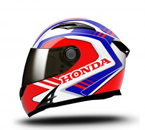 Capacete Fechado Hypersport Branco com Azul