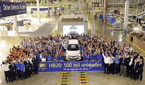 Hyundai atinge marca de 500 mil HB20 fabricados no país