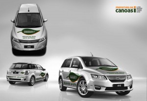 Carro elétrico chega na cidade de Canoas