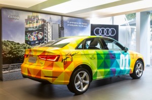 A3 Sedan brasileiro ganha pintura especial em homenagem ao Senna feita pelo Kobra2