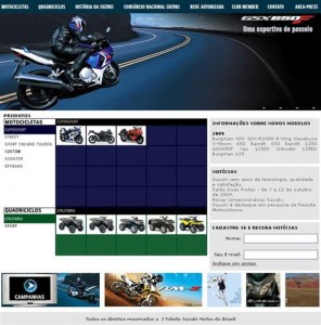 Novo site da Suzuki Motos