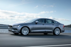 Half profile Volvo S90 Mussel Blue