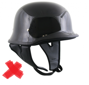 Capacete aberto